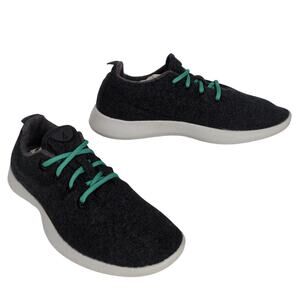 ALLBIRDS True Black Wool Runners Sneakers Lace Up Merino Cream Sole Men's 9